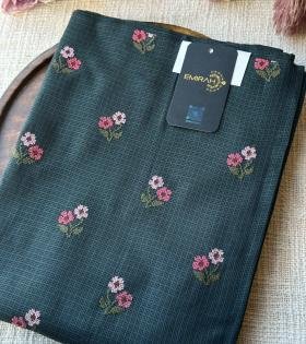 Deep Teal Kota Silk Elegance  - Mixed Colors