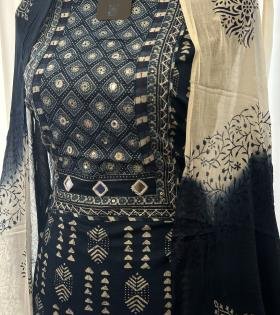 Indigo Cotton Suit - Mixed Colors