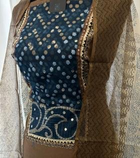 Handloom Cotton Suit – Deep Teal & Chocolate - Mixed Colors