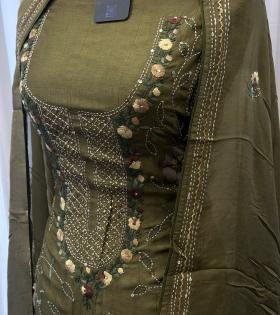 Mul Chanderi suit - Mixed Colors