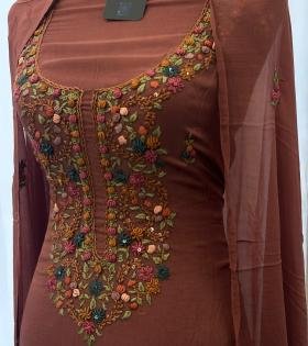 Georgette Embroidered Suit Set  - Mixed Colors