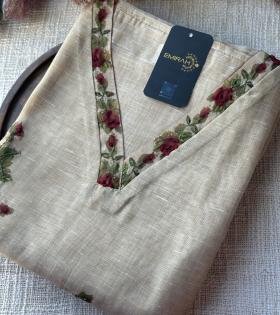 Kota Chanderi Floral Suit  - Mixed Colors
