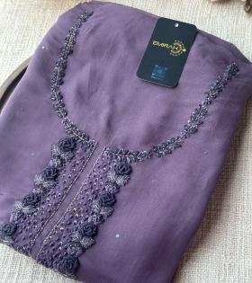 Chiffon Embroidered Salwar Suit  - Mixed Colors