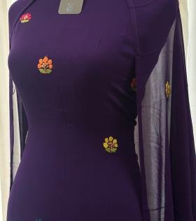 Georgette Embroidered Suit  - Mixed Colors