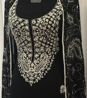 Georgette Suit - Jet Black