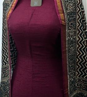 Royal Wine Russian Silk Suit - Mixed Colors