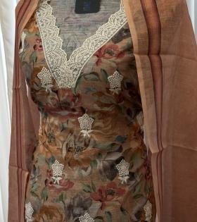 Semi Linen Floral Suit - Mixed Colors