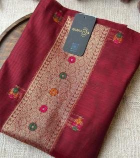 Chanderi with Jamdani Weaving - Mixed Colors