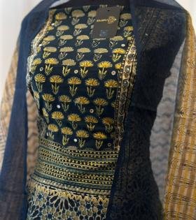 Handloom Cotton Suit Set with Kota Dupatta - Mixed Colors