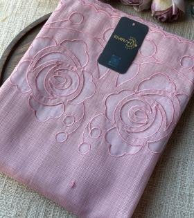 Graceful Embroidered Kota Silk Suit - Silver